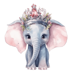 Watercolor 1 Baby Elephant Png Sublimation No 2