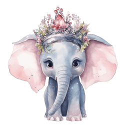 Watercolor 1 Baby Elephant Png Sublimation No 2