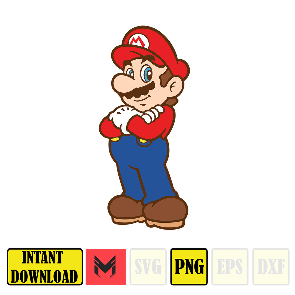 Super Mario PNG, Mario Family Layered svg Files, Super Mario Bros Cut Files, Super Mario Font, Mario PNG, Instant download (1).jpg