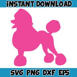 barbie svg, svg, princess silhouette, pink doll svg, girl svg, sticker clipart, svg files for cricut , svg - png decal (