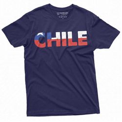 Chile T-shirt Mens Chilean flag Tee Shirt Patriotic Nations Symbolism Tee Shirt