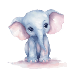 Watercolor 1 Baby Elephant Png Sublimation No 8
