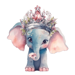 Watercolor 1 Baby Elephant Png Sublimation No 15