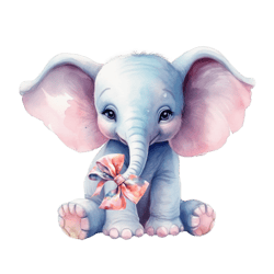 Watercolor 1 Baby Elephant Png Sublimation No 16
