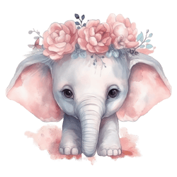 Watercolor 1 Baby Elephant Png Sublimation No 18