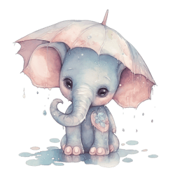 Watercolor 1 Baby Elephant Png Sublimation No 21