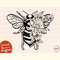 Bee with Flowers PNG Sublimation.jpg