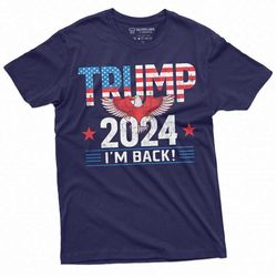 Men's Trump I'M Back T-shirt Donald Trump for President US Elections Tee Shirt Republican Party Political Tee