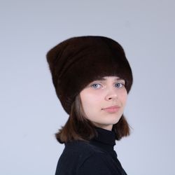 Real mink hat. Women Winter Hat Luxury Mink. Elegant Mink Hat. Winter Mink Hat. Real Fur Hats. Mink Hats. Kubanka Hat