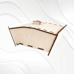 Gift box chest, svg dxf design laser cutting. Drawing cut laser, laser svg.