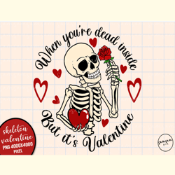 Dead Inside but It's Valentine PNG