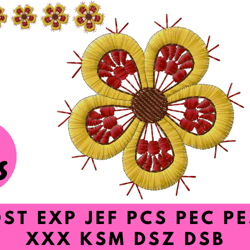 creative flower embroidery design