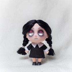 OOAK tiny Wednesday doll by Yumi Camui