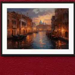 oil painting on canvas venice (italy)