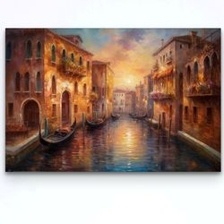 oil painting on canvas venice (italy) 3