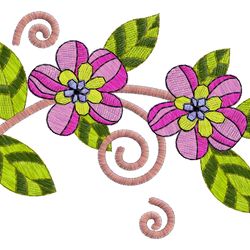 Wildflowers embroidery design