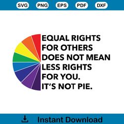 equal rights for others does not mean less rights for you. it's not pie svg files