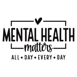 Mental Health Matters SVG PNG Positive SVG Cutting Files
