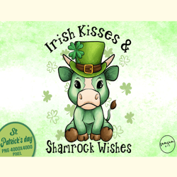 Irish Kisses & Shamrock Wishes PNG
