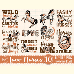 Love Horses Bundle PNG Sublimation