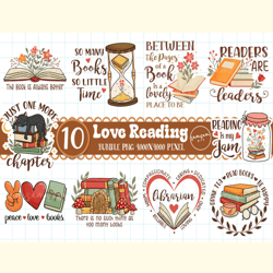 Love Reading Books PNG Sublimation