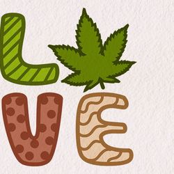 Love Weed Cannabis Marijuana SVG