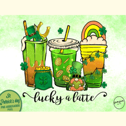 Lucky a Latte PNG Sublimation