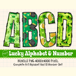 Lucky Alphabet & Number Set Sublimation