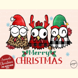 Merry Christmas Chicken Sublimation