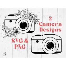 Camera svg | floral camera svg | camera svg bundle | camera png | photography svg | photographer svg | commercial use sv