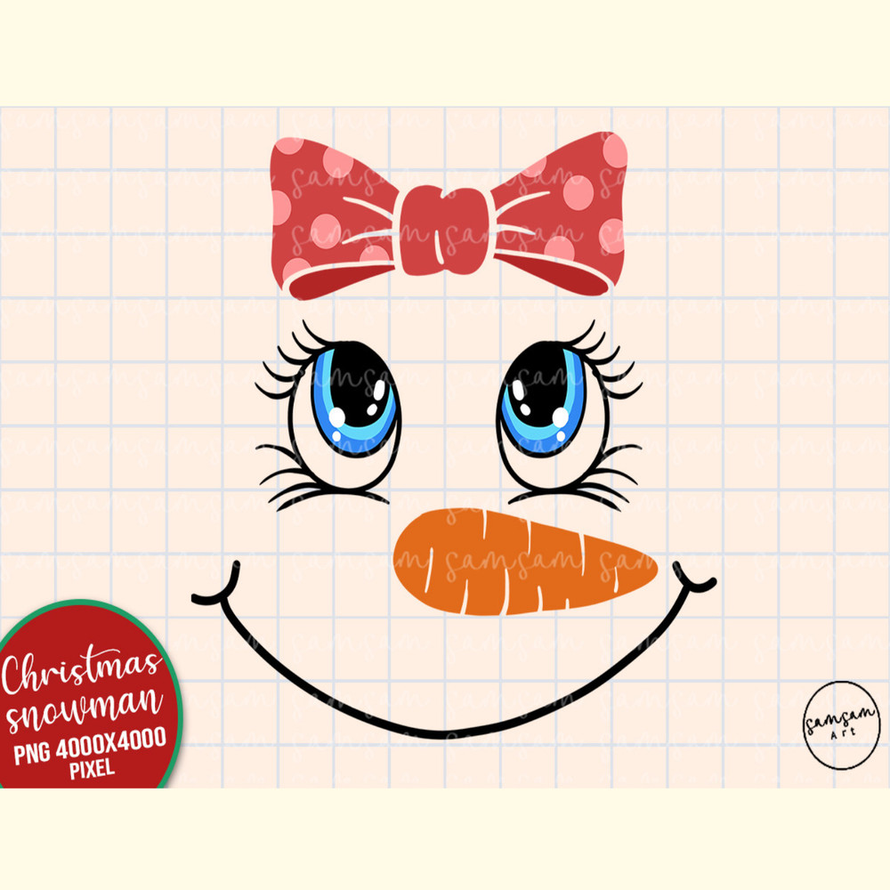 Snowman Face Girl Bow Sublimation.jpg
