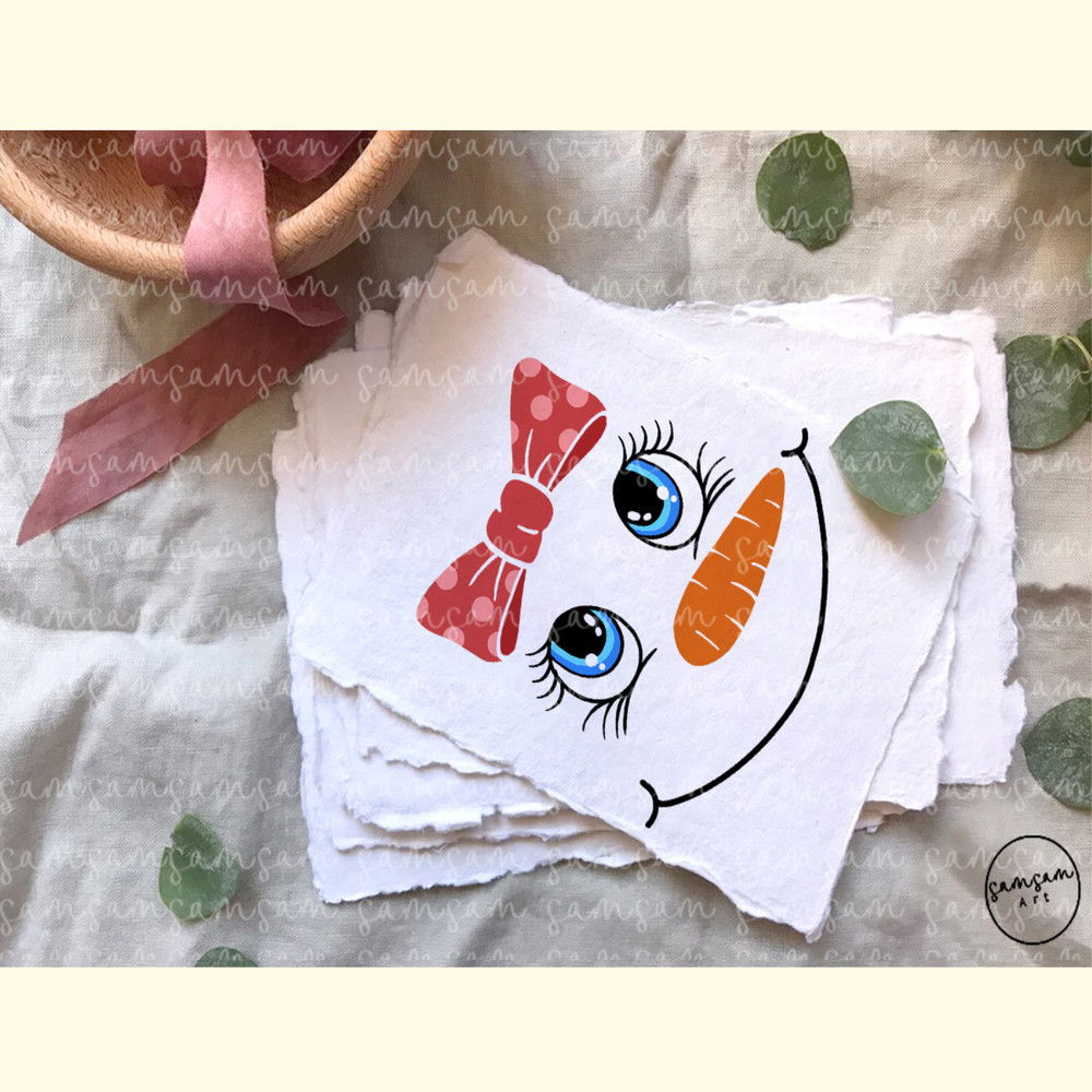 Snowman Face Girl Bow Sublimation_ 1.jpg