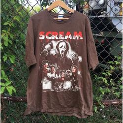 Scream Vintage Halloween Tshirt, Scream Movie T-shirt, Scream Shirt, scream movie t shirt Gift Tee for Men Women Unisex