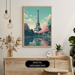 "eiffel tower adventure" travel poster