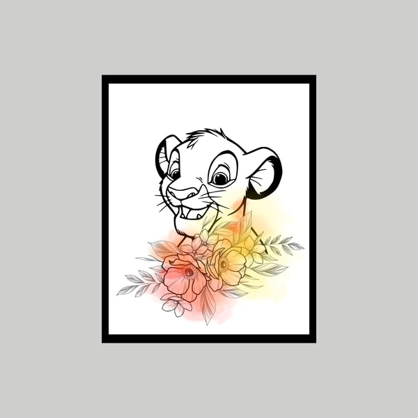 The Lion King Simba Disney Art Print Digital Files decor nur | Inspire ...