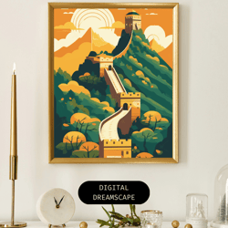 "the great wall: a wonder of the world" travel poster