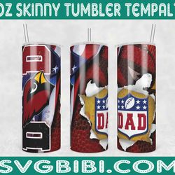 Arizona Cardinals Dad Tumbler Wrap, Football Tumbler Wrap Png, Gift Father Day Tumbler, NFL Tumbler Png