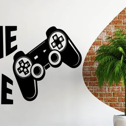 Gamer Zone Sticker, Video Game, Computer Game, Game Play, Gamer Wall Sticker Vinyl Decal Mural Art Decor