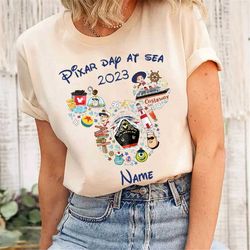 personalized pixar day at sea disney cruise 2023 shirt, sweater, hoodie,disney pirate shirts, disney family cruise shirt