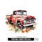Red Vintage Truck Sublimation PNG Design.png