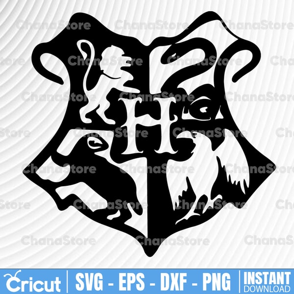 Hogwarts Logo Black And White