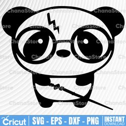 winzard panda svg,harry potter svg, harry potter theme, harry potter print, potter birthday,  svg, png dxf day