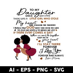 to my daughter once upon a time there was a little girl who store my heart svg, mother's day svg - digital file