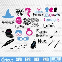harry potter svg bundle / vector images / harry potter dxf bundle / cut files svg / dxf / eps / clipart vinyl plotter