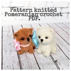 Pattern pdf English crochet Pomeranian dog toy