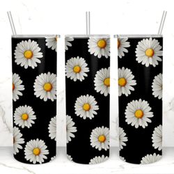 daisy flowers 20 skinny tumbler wrap