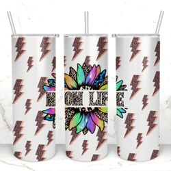 mom life leopard tumbler sublimation