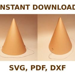 party hat template, box template svg, svg files, svg, cricut
