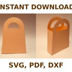 paper bag template, box template svg, svg files, svg, cricut