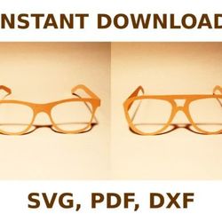 paper glasses template, box template svg, svg files, svg, cricut